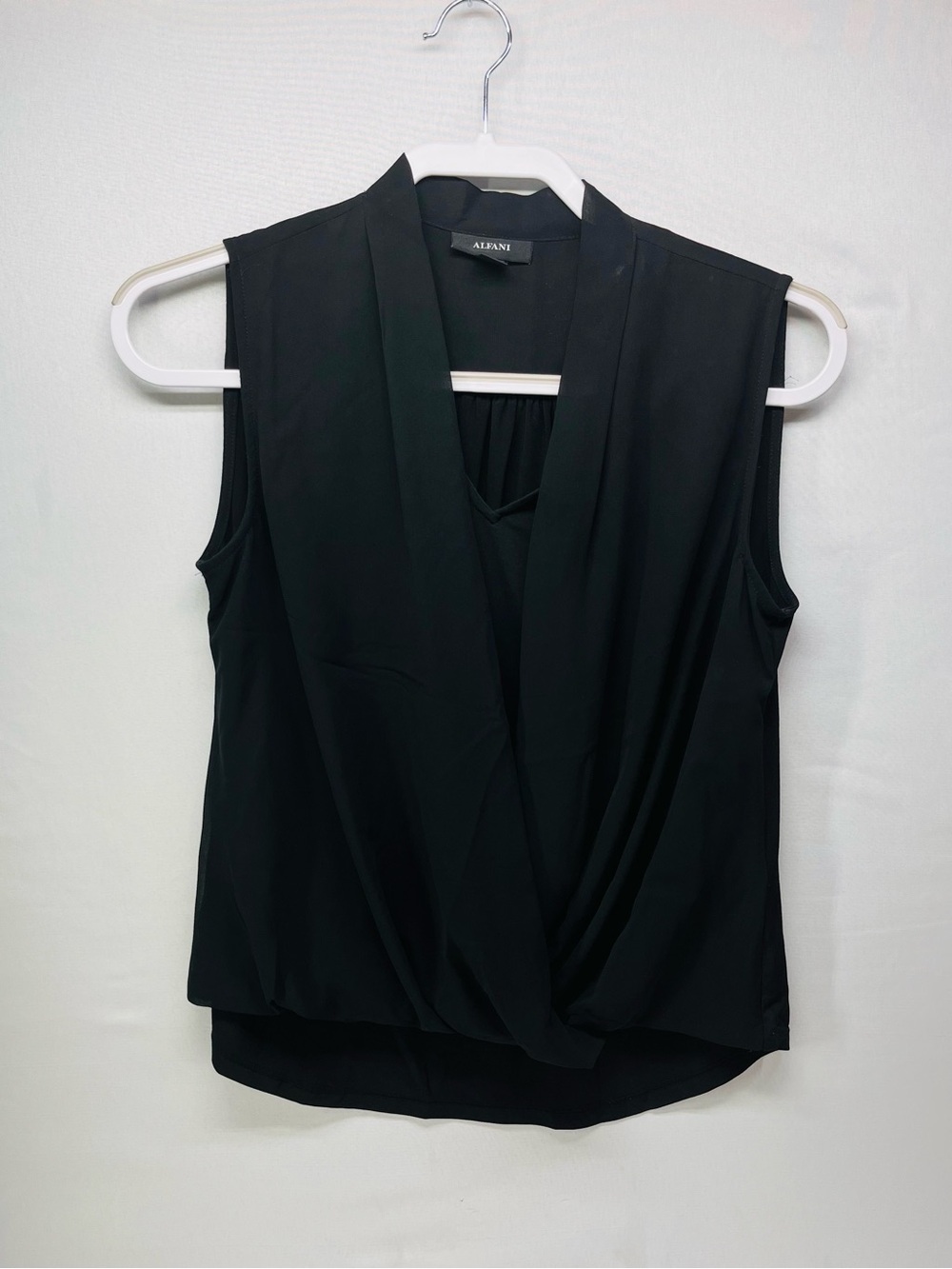 Alfani Black Draped V-Neck Sleeveless Camisole